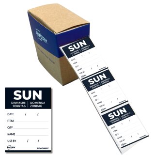 AVERY Tages-Etiketten SUN 40 x 56 mm schwarz 500 Stück