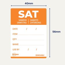 AVERY Tages-Etiketten WED 40 x 56 mm rot 500 Stück