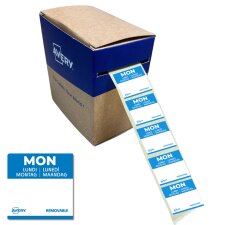 AVERY Tages-Etiketten MON 25 x 25 mm blau 1.000 Stück