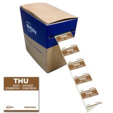 AVERY Tages-Etiketten THU 25 x 25 mm braun 1.000 Stück