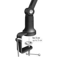 LogiLink Mikrofonarm Armlänge: bis 840 mm schwarz