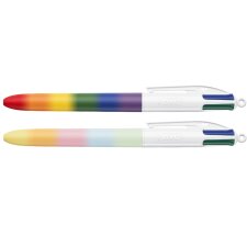 BIC Druckkugelschreiber 4 Colours Rainbow Mix 30er Display