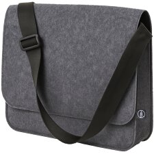 STOP Notebook-Umhängetasche RPET-Filz dunkelgrau