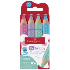 FABER-CASTELL Dreikant-Buntstift Grippy Pastell 4er Etui