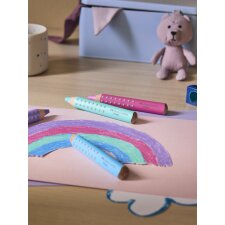 FABER-CASTELL Dreikant-Buntstift Grippy Pastell 4er Etui
