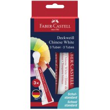 FABER-CASTELL Deckweiß 7,5 ml 3er Blisterkarte