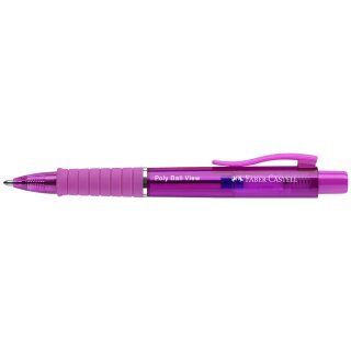 FABER-CASTELL Druckkugelschreiber POLY BALL VIEW fuchsia
