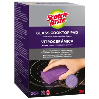 Scotch-Brite Glaskeramik-Reinigungsschwamm lila 3er Pack