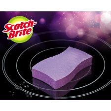 Scotch-Brite Glaskeramik-Reinigungsschwamm lila 3er Pack
