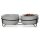 Ritzenhoff & Breker Doppel-Tier-Napfset TARO 880 ml grau