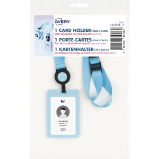 AVERY Ausweishalter mit Lanyard pastellblau