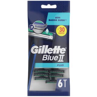 Gillette Einwegrasierer Blue II Plus 6er Pack