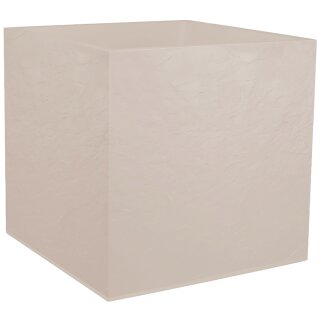 EDA Pflanzgefäß VOLCANIA quadratisch 495 mm beige