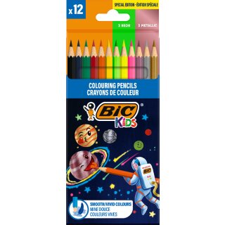 BIC KIDS Buntstifte Cosmo sechseckig 12er Kartonetui