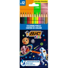 BIC KIDS Buntstifte Cosmo sechseckig 12er Kartonetui