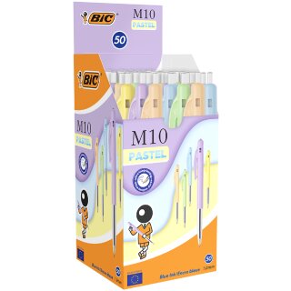 BIC Druckkugelschreiber M10 Pastel 50er Box