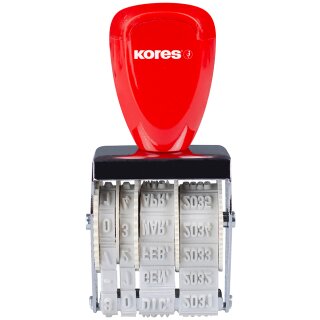 Kores Datumstempel Monate in Buchstaben 4 mm