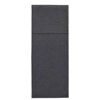 PAPSTAR Servietten-Tasche "ROYAL Collection" schwarz 50 Stück (ohne Besteck)