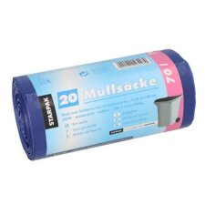 STARPAK Mülleimerbeutel HDPE 70 Liter blau 20 Beutel...
