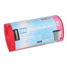 STARPAK Mülleimerbeutel HDPE 70 Liter rot 20 Beutel...