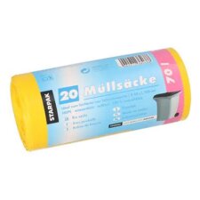 STARPAK Mülleimerbeutel HDPE 70 Liter gelb 20 Beutel...