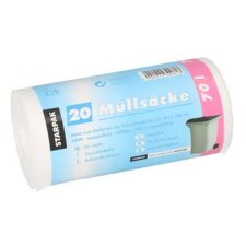 STARPAK Mülleimerbeutel HDPE 70 Liter transparent 20...