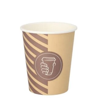 STARPAK Hartpapier-Kaffeebecher "Coffee Line" 0,2 l 50 Stück