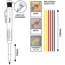 Bradas Bohrlochmarker Strichbreite: 1,0 mm ohne Kappe grau