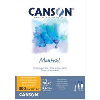 CANSON Aquarellblock "Montval" DIN A5 70 Blatt