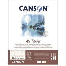 CANSON Zeichenpapier Mi-Teintes im Block 240 x 320 mm 20...