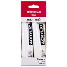 ROYAL TALENS Acrylfarbe AMSTERDAM titanium weiß 2 x...