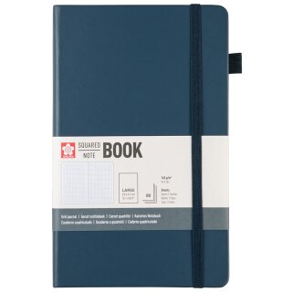 SAKURA Notizbuch 130 x 210 mm kariert indigo dunkel 80 Blatt