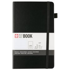 SAKURA Notizbuch 130 x 210 mm kariert schwarz 80 Blatt