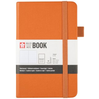 SAKURA Notizbuch 90 x 140 mm liniert bernstein 80 Blatt