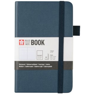SAKURA Notizbuch 90 x 140 mm liniert indigo dunkel 80 Blatt