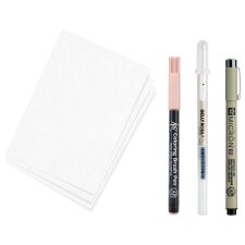 SAKURA Kreativ-Set Kirschblüte 3 Stifte + Papier