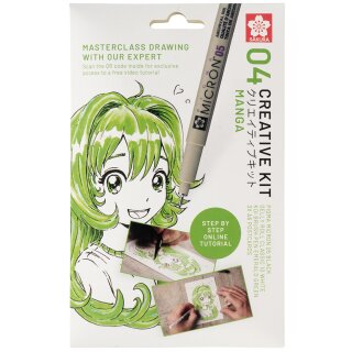 SAKURA Kreativ-Set Manga 3 Stifte + Papier