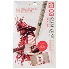 SAKURA Kreativ-Set Samurai 3 Stifte + Papier