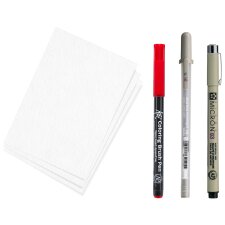 SAKURA Kreativ-Set Samurai 3 Stifte + Papier