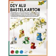 folia Alu Bastelkarton Mix DIN A4 5 Blatt 300 g/qm