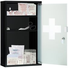 FIRST AID ONLY Erste-Hilfe-Schrank Inhalt DIN 13169 schwarz