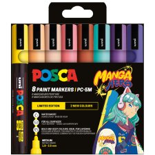 POSCA Pigmentmarker PC-5M 8er Set MANGA HERO