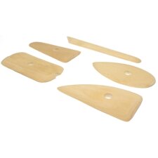 kangaro Ton-Spachtel-Set aus Holz 5-teilig