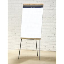 kangaro Flipchart-Block 50 Blatt 80 g/qm blanko/kariert 650 x 1.000 mm