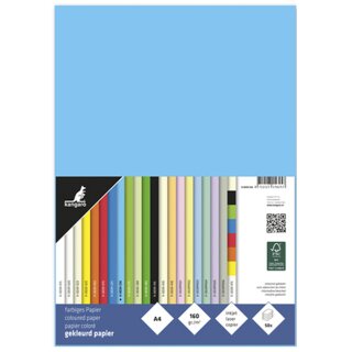 kangaro Multifunktionspapier DIN A4 160 g/qm azurblau 50 Blatt