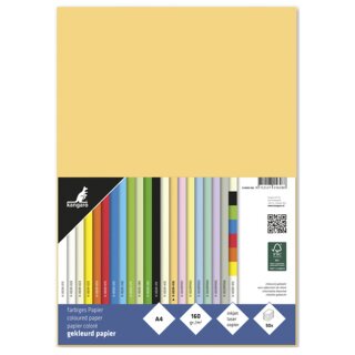 kangaro Multifunktionspapier DIN A4 160 g/qm dunkel chamois 50 Blatt