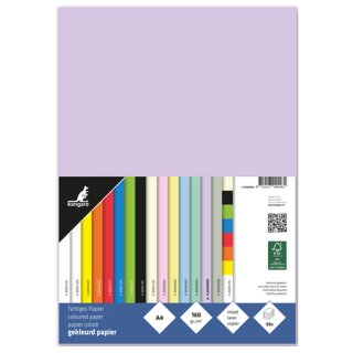 kangaro Multifunktionspapier DIN A4 160 g/qm pastelllila 50 Blatt