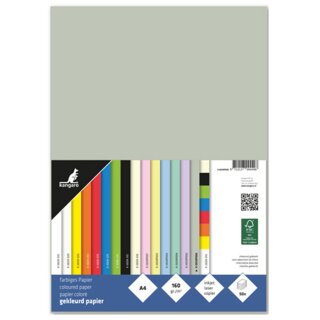 kangaro Multifunktionspapier DIN A4 160 g/qm pastellgrau 50 Blatt