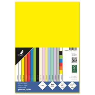 kangaro Multifunktionspapier DIN A4 120 g/qm gelb 100 Blatt