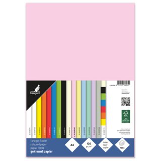 kangaro Multifunktionspapier DIN A4 120 g/qm pastellrosa 100 Blatt